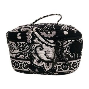 Vera Bradley 9X6X5 Large Cosmetic Case Quilted Paisley Travel Vanity Bag #1589